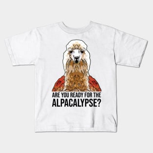 Are You Ready For The Alpacalypse Alpaca Pun Kids T-Shirt